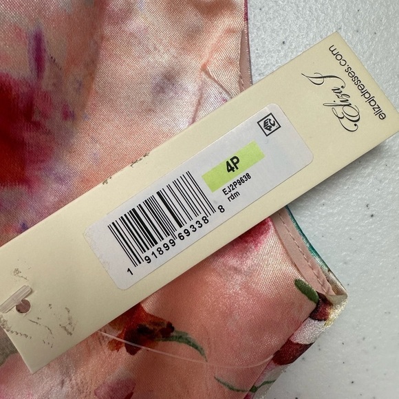 NWT Eliza J. Pleated Floral Drape Halter Sheath Dress - Picture 10 of 12